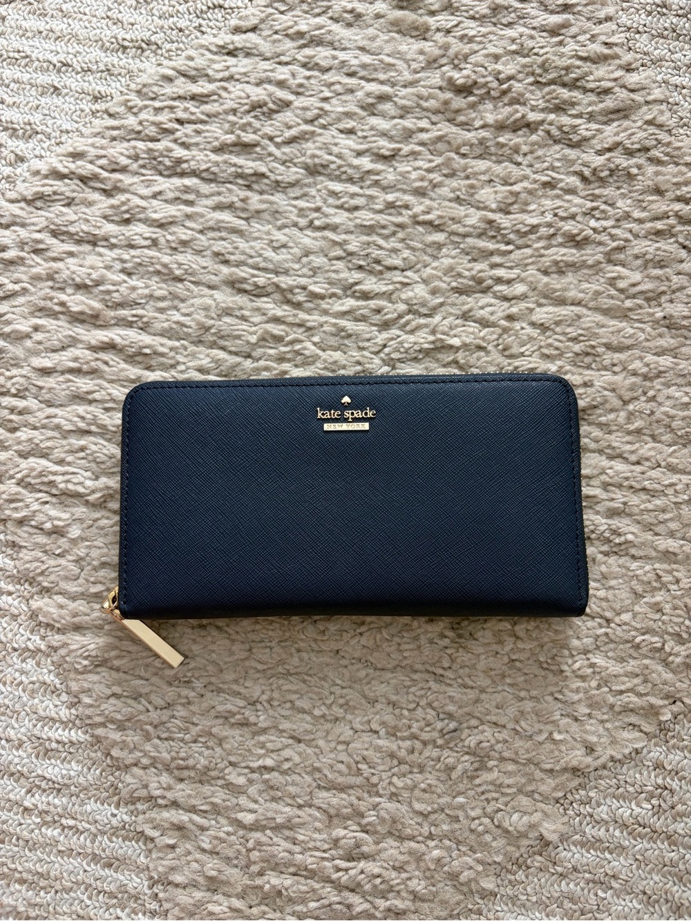 Kate spade navy zip-around wallet